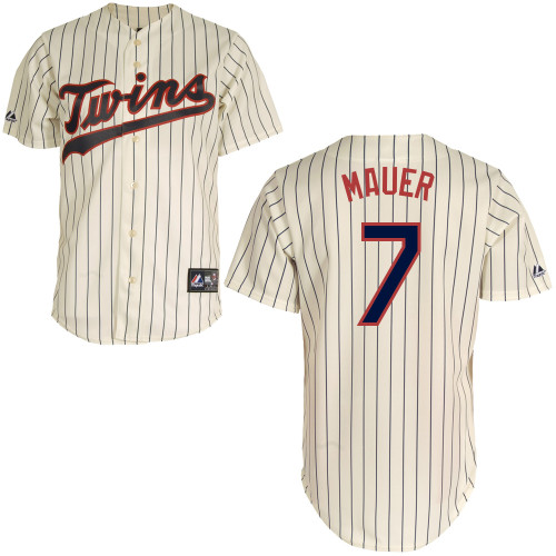 Joe Mauer #7 mlb Jersey-Minnesota Twins Women's Authentic Alternate 3 White Baseball Jersey